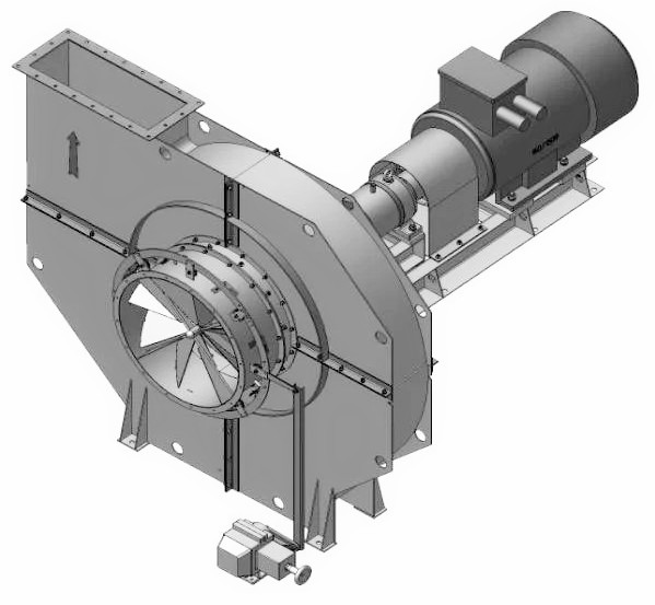 Вентилятор мельничный высокого давления одностороннего всасывания ТЕПЛОВЕНТКОМПЛЕКТ ВМ-15 (160,0/1500) Вентиляторы